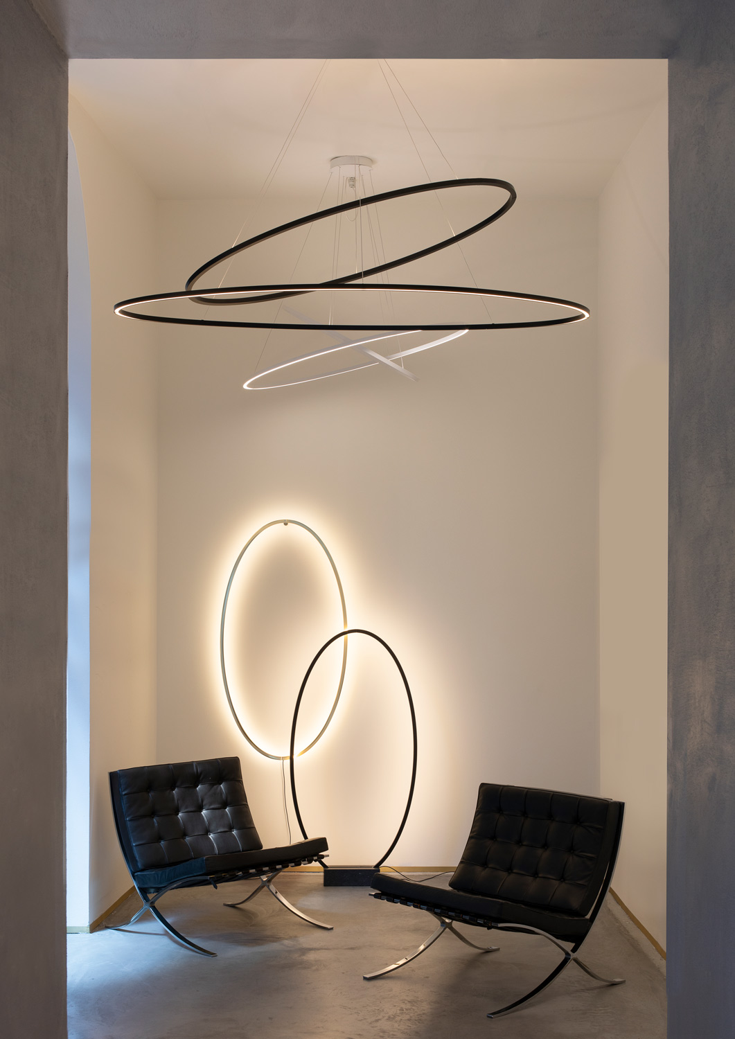 Ellisse Double Pendant Lamp by Nemo Lamps Ellisse Double Pendant Lamp by Nemo Lamps